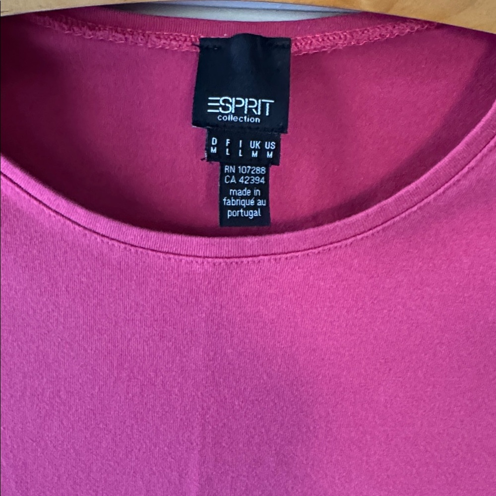 LOFT Women's Charcoal Gray V-Neck Button Cardigan & Deep Rose 3/4 sleeves shirt - Picture 7 of 8